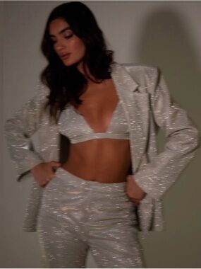 Sparkling Silver Blazer